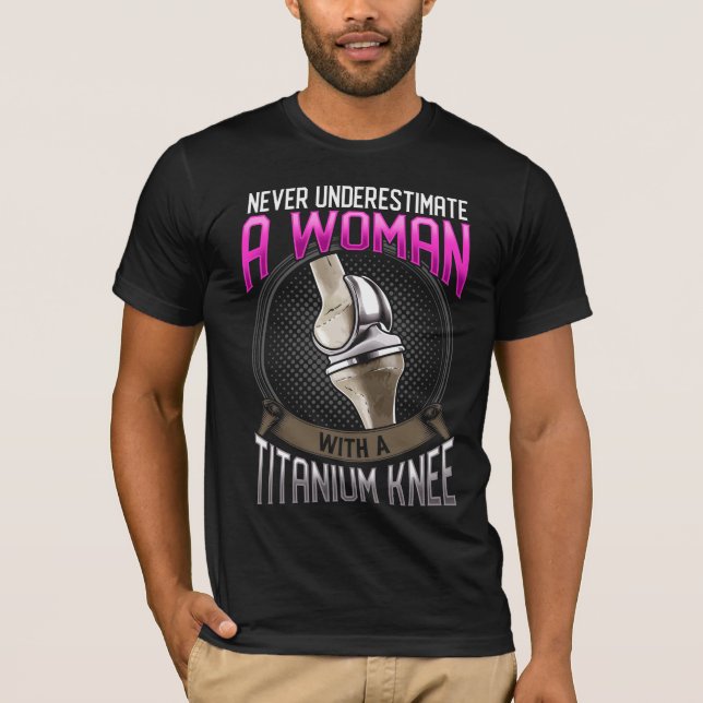 Funny Knee Surgery Recovery Hospital Get Well T-Shirt (Front)