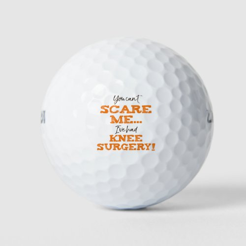 Funny Knee Surgery Recovery Scare Golf Balls
