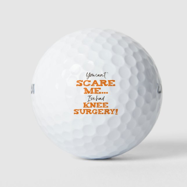 Funny Knee Surgery Recovery ‘Scare’ Golf Balls (Front)