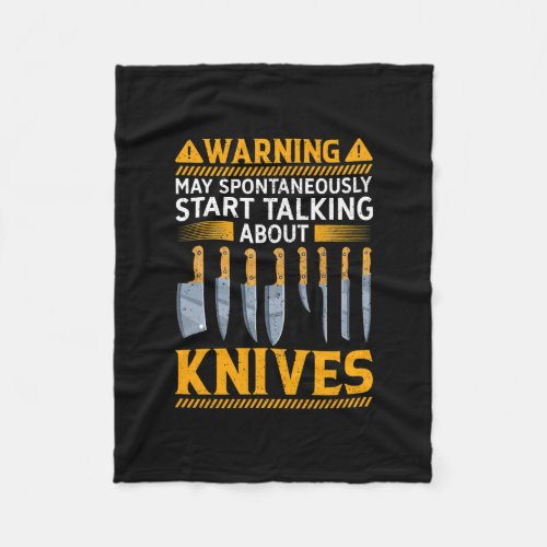 Funny Knife Collector Design Men Women Knife Fleece Blanket