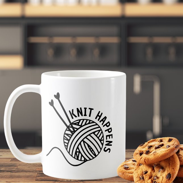 Funny Knit Happens  Coffee Mug (Creator Uploaded)