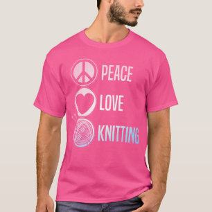Funny Knitting Art For Women Men Knit Yarn Lover K T-Shirt