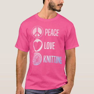 Funny Knitting Art For Women Men Knit Yarn Lover K T-Shirt