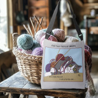 Funny Knitting Cat Tangled Yarn Hobby Humor