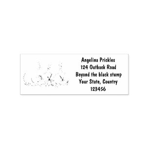 Funny knitting chickens cartoon illustration rubber stamp