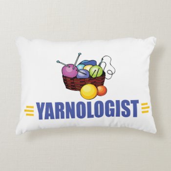 Funny Knitting Decorative Pillow by OlogistShop at Zazzle