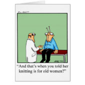 Funny Knitting Humor Blank Card Spectickles (Front)
