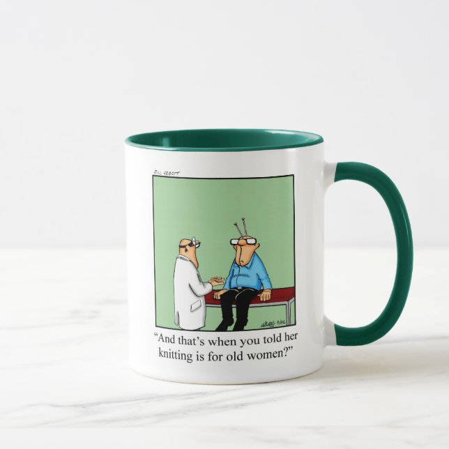 Funny Knitting Humor Mug Gift (Right)