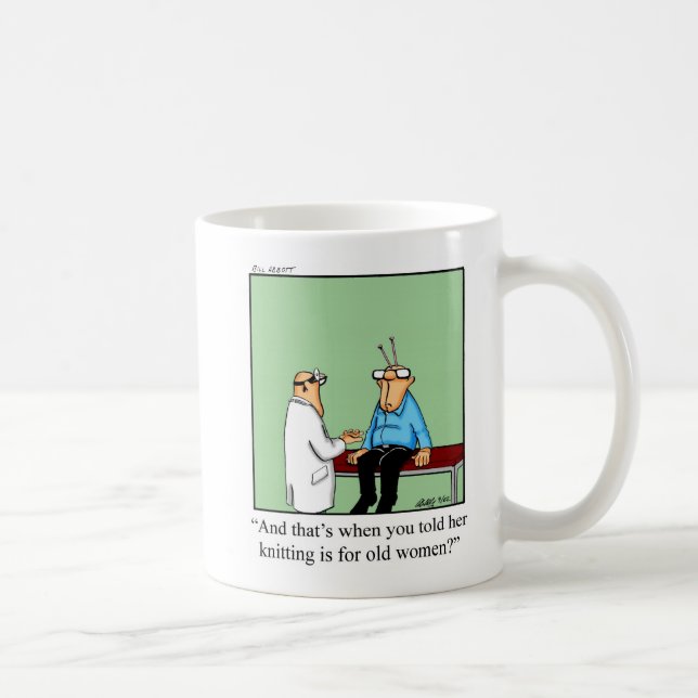 Funny Knitting Humor Mug Gift (Right)