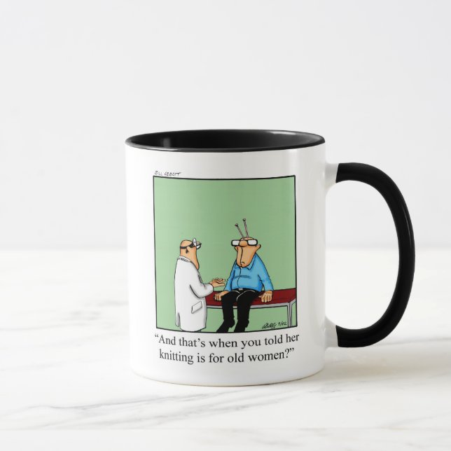 Funny Knitting Humor Mug Gift (Right)