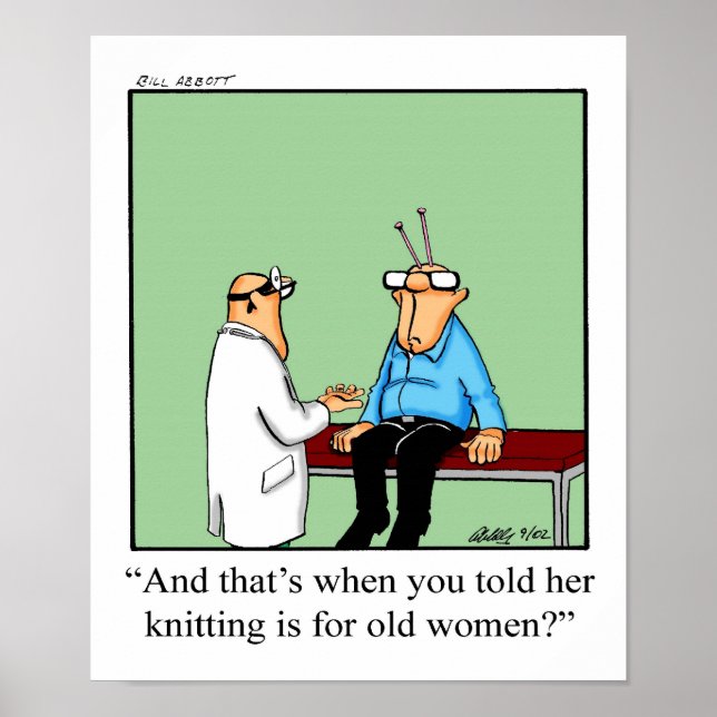 Funny Knitting Humor Poster Gifft (Front)