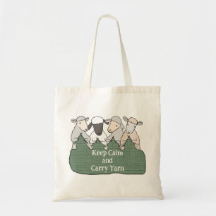 Funny Knitting Lover Gift custom Text Yarn Ball Tote Bag