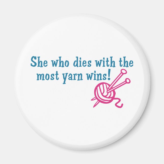 Funny Knitting Magnet (Front)