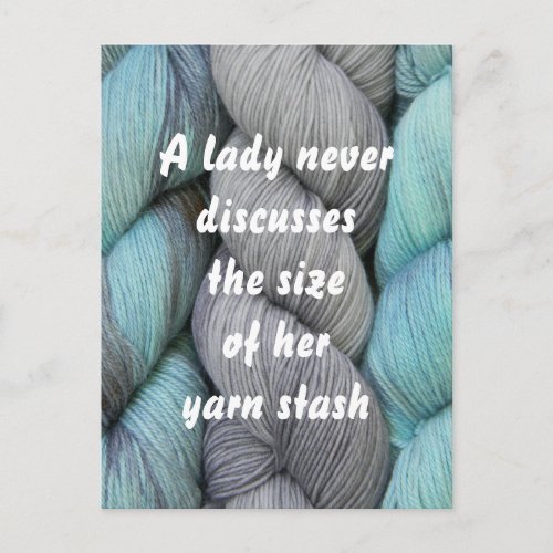 Funny Knitting Postcard