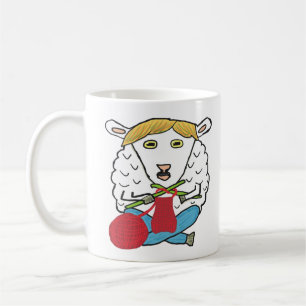 Funny Knitting Sheep Coffee Mug