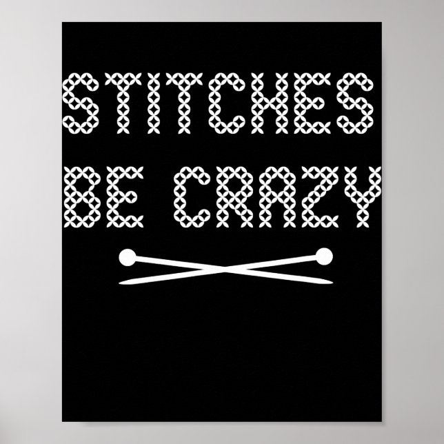 Funny Knitting Stitches Design  Poster (Front)