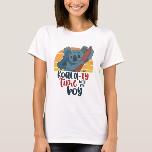 Funny Koala Mom Pun Boy Mama Cute Mothers Day T_Shirt