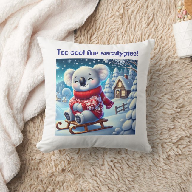 Funny Koala Nursery Pillow for Kids’ Rooms (Blanket)