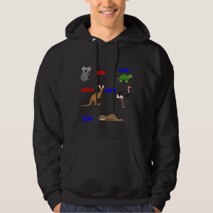 Funny Koala Tortoise Kangaroo Ostrich Sloth Hoodie
