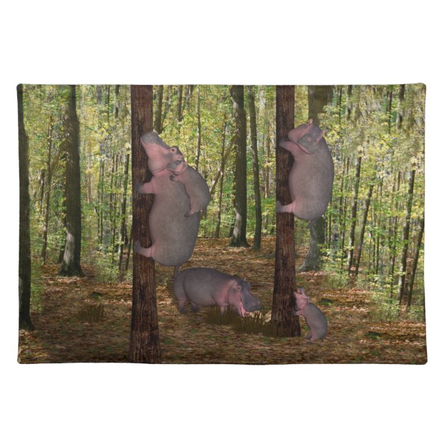 Funny Koala-Wannabe Hippos Placemat (Front)