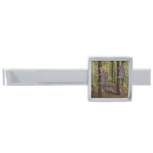 Funny Koala-Wannabe Hippos Silver Finish Tie Clip
