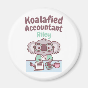Funny Koalafied Accountant Cute Koala Bear Pun Tot Magnet