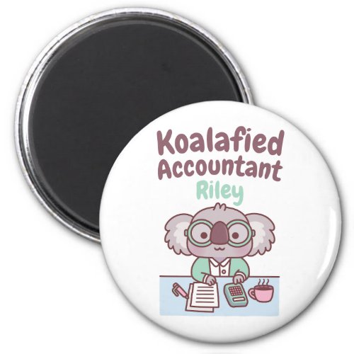 Funny Koalafied Accountant Cute Koala Bear Pun Tot Magnet