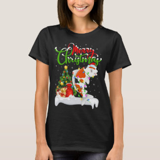 Funny Koi Fish Lover Xmas Lighting Koi Christmas T-Shirt