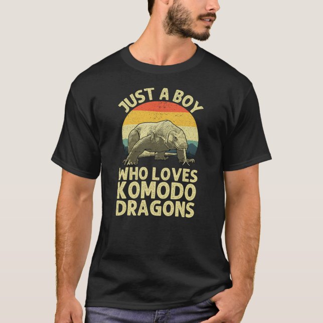 Funny Komodo Dragon Design For Boys Men Komodo Dra T-Shirt (Front)