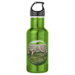 Funny Kookaburra vs Koala Tennis Match Art Stainless Steel Water Bottle
