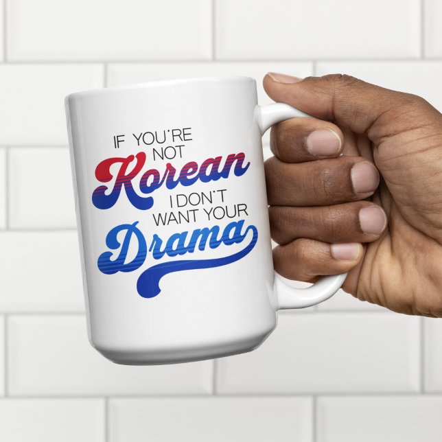 Funny Korean Drama Lover Personalizable Two-Tone Coffee Mug (Creator Uploaded)