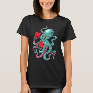 Funny Kraken Octopus Boxing Gloves Underwater Ocea T-Shirt