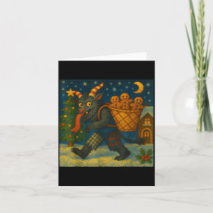 Funny Krampus Gingerbread Night Festive Creepy Hol Card