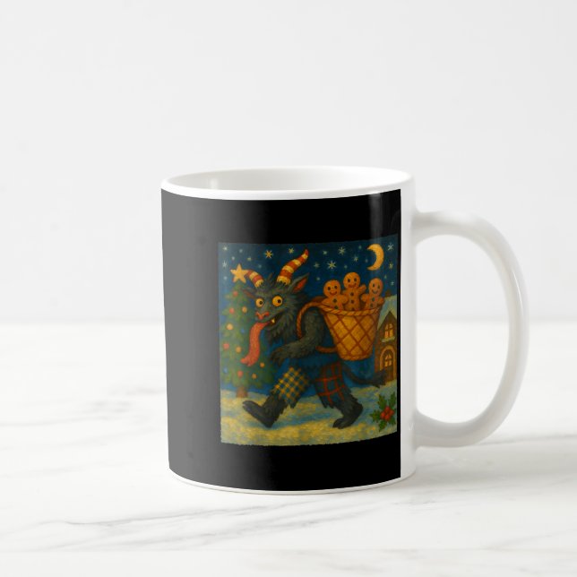 Funny Krampus Gingerbread Night Festive Creepy Hol Coffee Mug (Right)