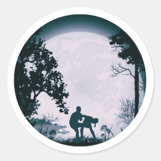 Funny Krav Maga Martial Arts Full Moon Sticker