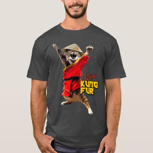 Funny Kung Fu Cat  for Martial Arts Fan I Know T_Shirt