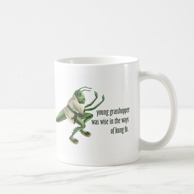 Funny Kung Fu Grasshopper Coffee Mug (Right)