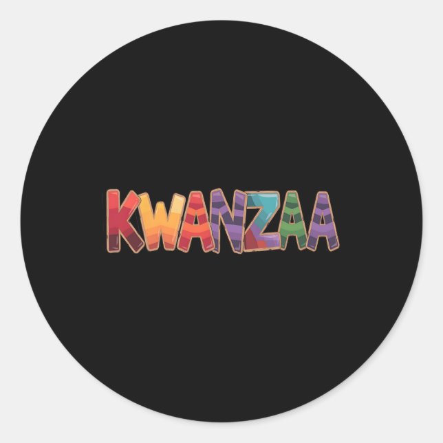 Funny Kwanzaa African For Any Occasion  Classic Round Sticker (Front)