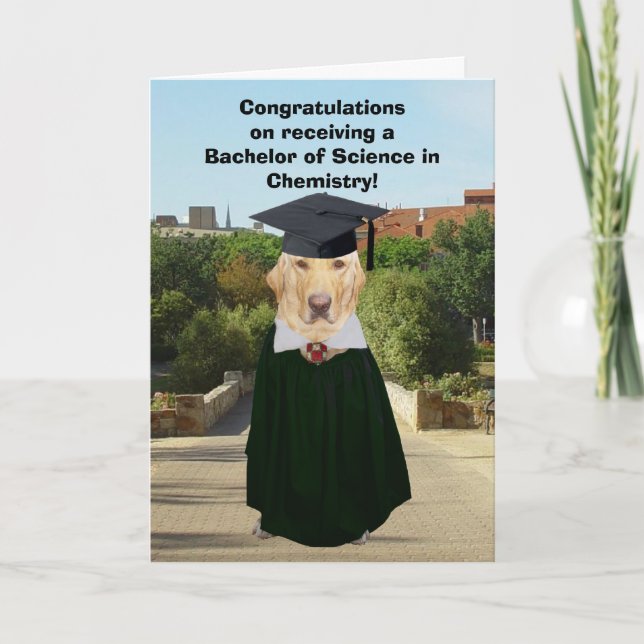 Funny Lab Chemistry Graduate Card (Front)