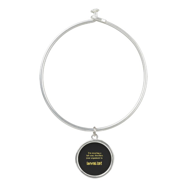 Funny Lab Coat Logic: The Ultimate Argument Ender Bangle Bracelet (Front)