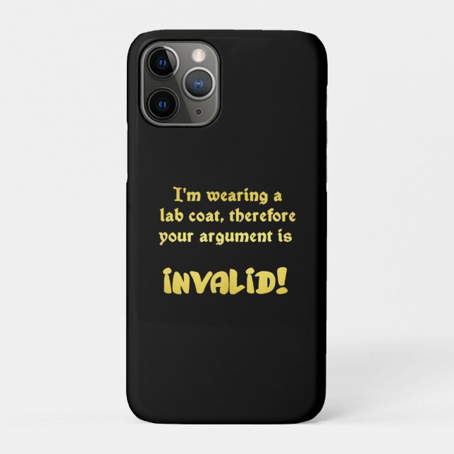 Funny Lab Coat Logic: The Ultimate Argument Ender Case-Mate iPhone Case (Back)