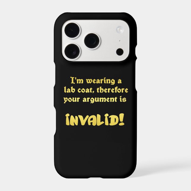 Funny Lab Coat Logic: The Ultimate Argument Ender Iphone Case (Back)