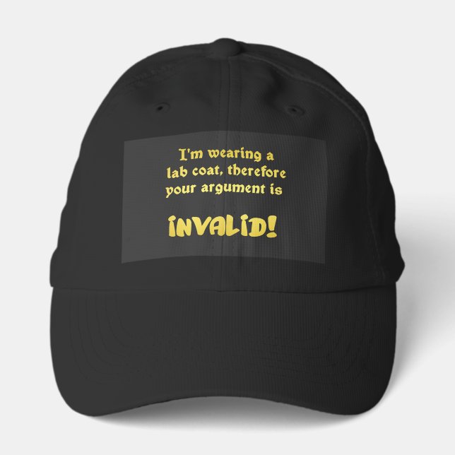Funny Lab Coat Logic: The Ultimate Argument Ender Performance Cap (Front)