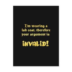 Funny Lab Coat Logic: The Ultimate Argument Ender Postcard