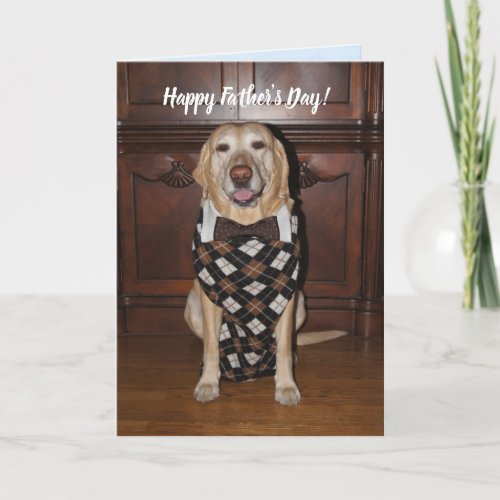 Funny Lab Fathers Day for Golfer Card