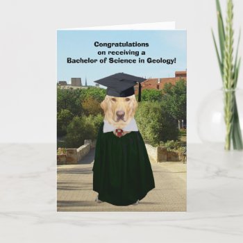 Funny Lab Geology Graduate Card by myrtieshuman at Zazzle