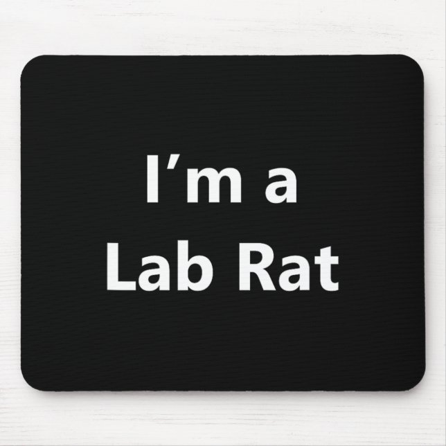 Funny Lab Rat Halloween Costume Pretend Minute Laz Mouse Pad (Front)