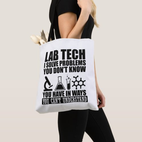 Funny Lab Tech Tote Bag
