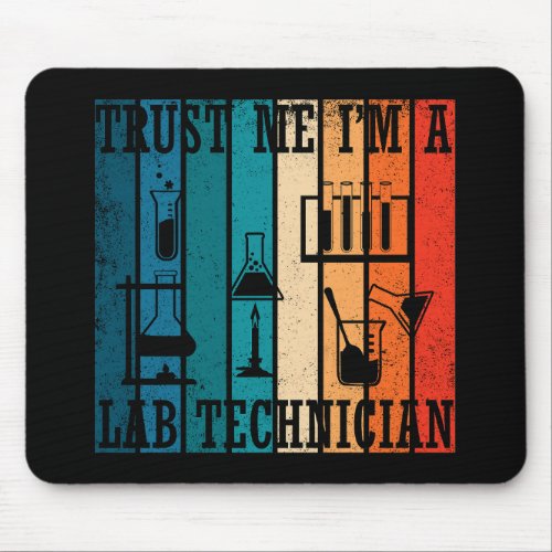 Funny lab tech vintage laboratory technician humor mouse pad