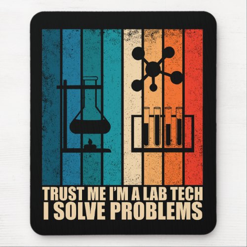 Funny lab tech vintage laboratory technician humor mouse pad